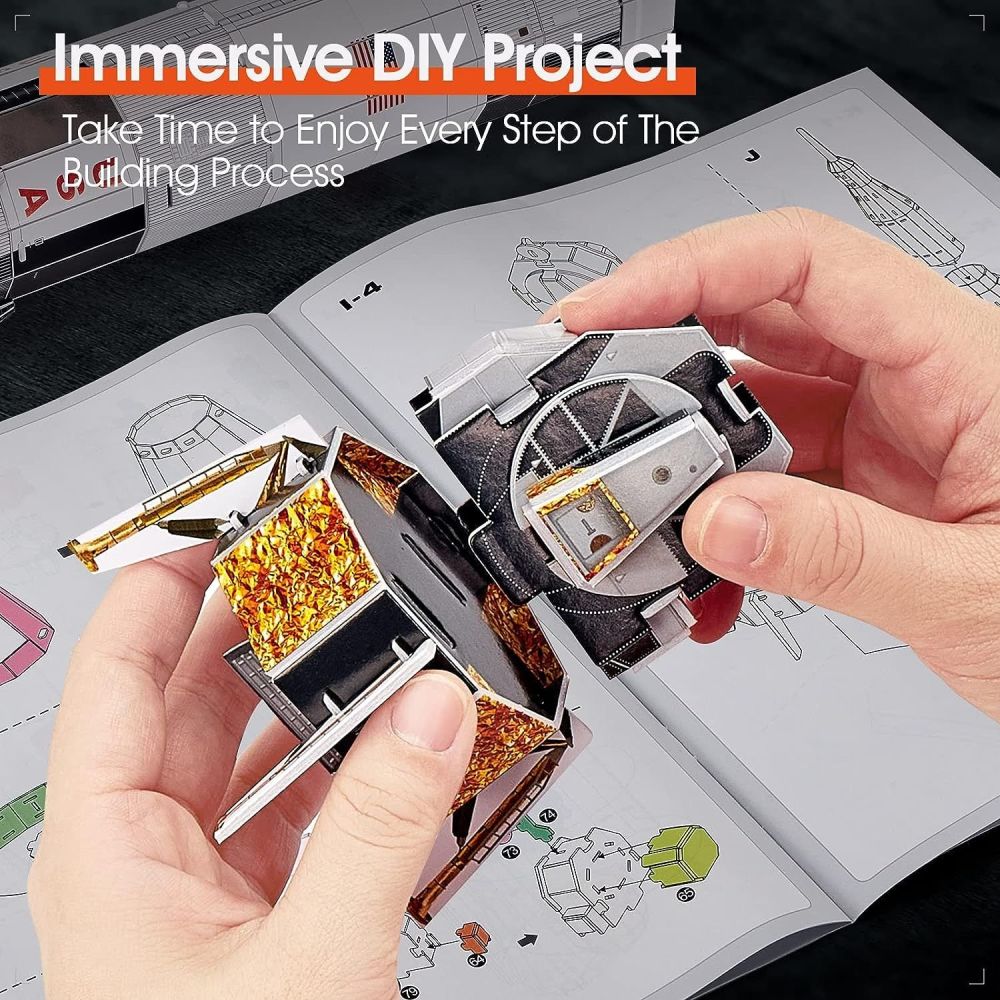 CubicFun Nasa Apollo saturn shuttle 3D Puzzle, 35.5X17X81.5cm 136 pcs