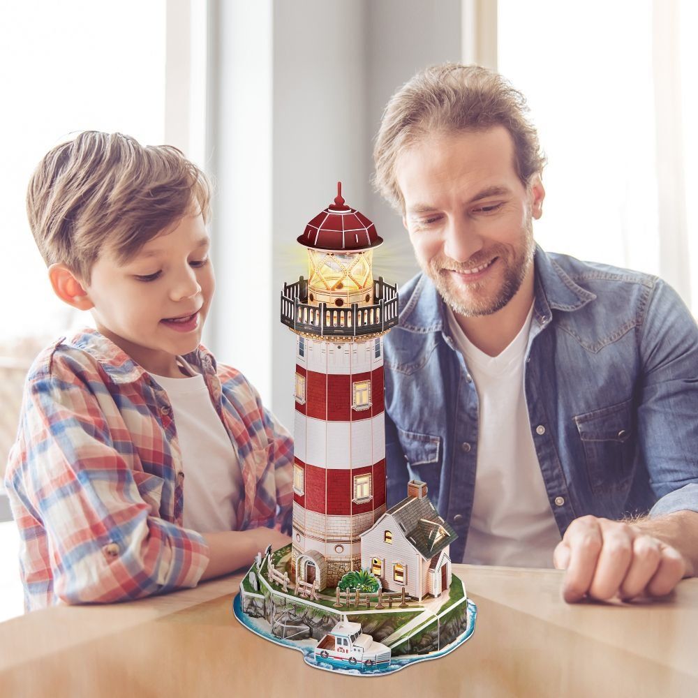 CubicFun Night Edition Lighthouse 3D Puzzles 24.5 x19.5 x 42 cm 72 pcs
