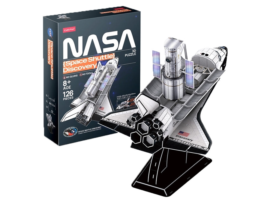 CubicFun Nasa Space Shuttle Discovery 3D Puzzle, 49X31X33.5cm 126 pcs