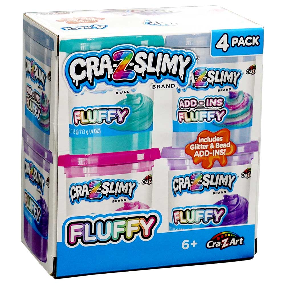 Cra-Z-Slimy 4-Pack Fluffy Slime - 60020INT