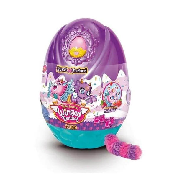 Baby Gemmy Winged Buddies Sweeties Surprise Egg – Light-Up Gem Necklace & Scented Plush Toy