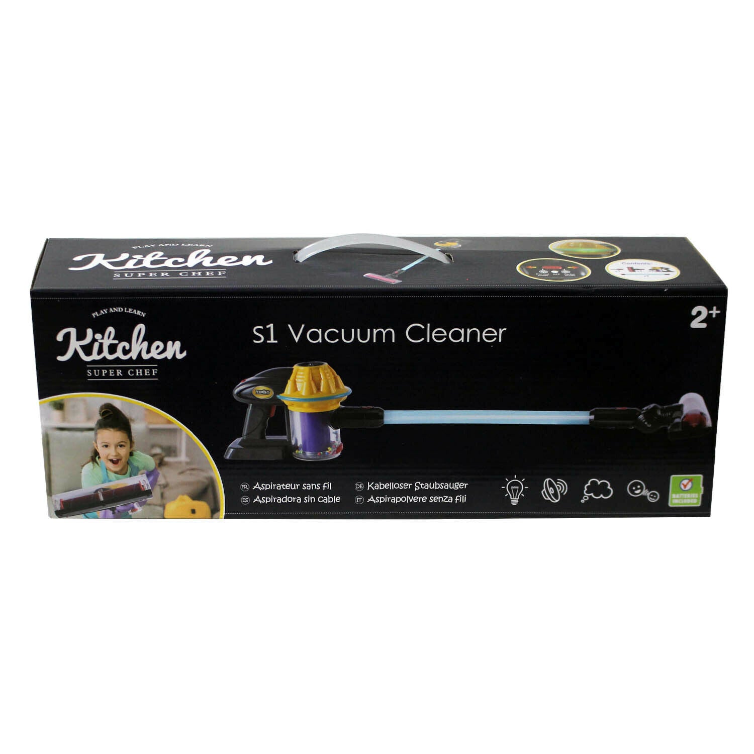 Play & Learn Kitchen Super Chef S1 Vacuum Cleaner Play Toy With Lights & Sounds