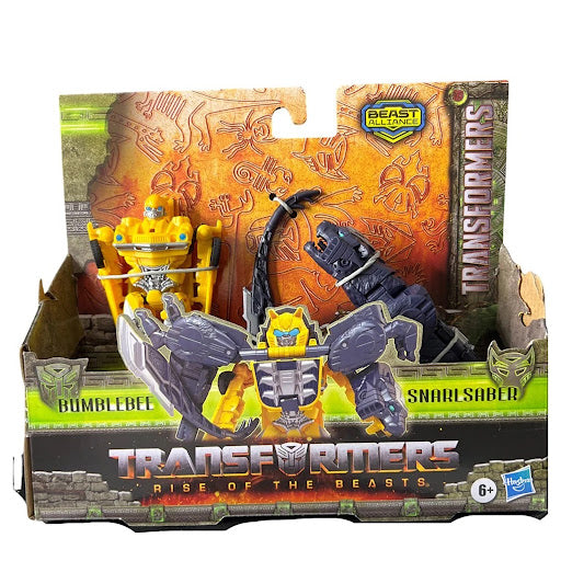 Transformers Rise of the Beasts Beast Combiner Action Figures - Bumblebee & Snarlsaber