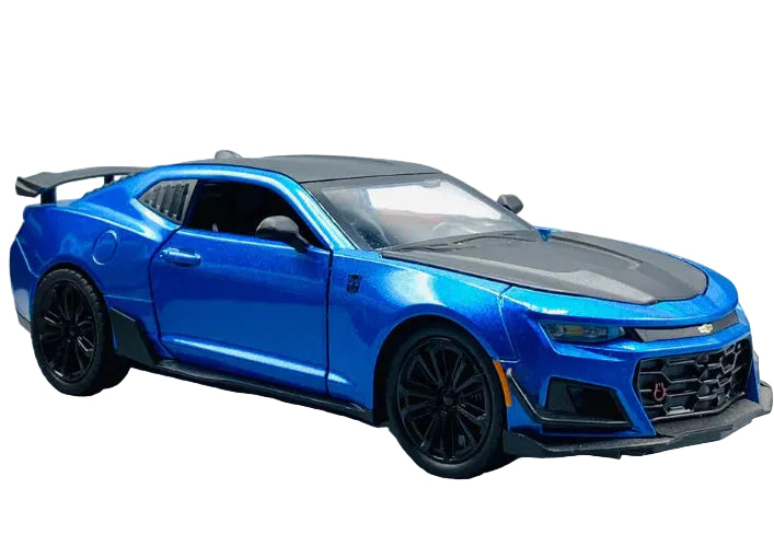 CHE ZHI 1:24 Scale Chevrolet Camaro ZL1 Die-Cast Model Car – Blue Pull-Back Series with Sound and Light