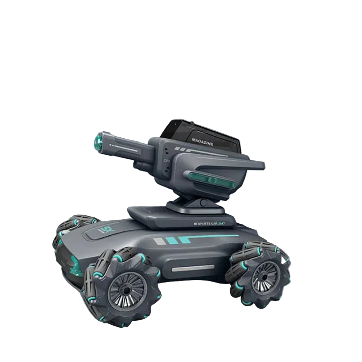 SX-001 Armored Water Bead Blaster RC Tank – 360° Stunt Drifting, Infrared Aiming & Mist Spray Effects