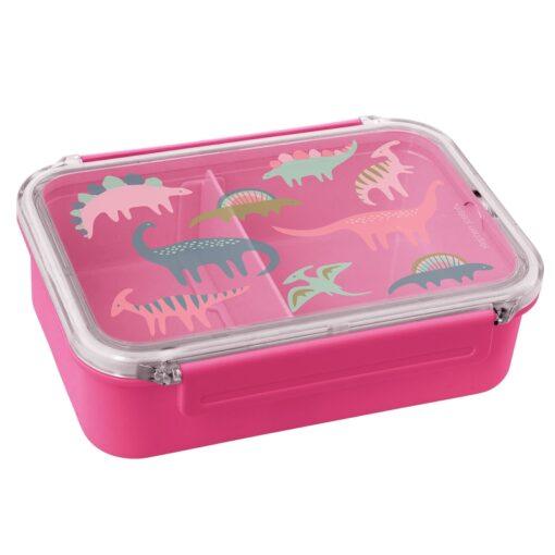 Stephen Joseph Bento Lunch Box with Compartments – Pink Dino, 700ml