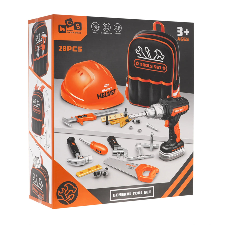 Tool Set in Backpack Interactive Drill-Driver + Accessories 28 pcs