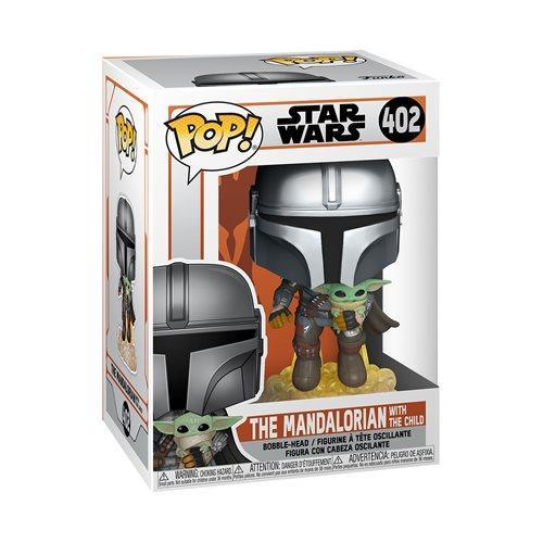 Funko Pop! Star Wars: The Mandalorian - Mandalorian Flying with The Child - Grey - BumbleToys - 18+, Action Figures, Boys, Funko, Mandalorian, OXE, Pre-Order, star wars