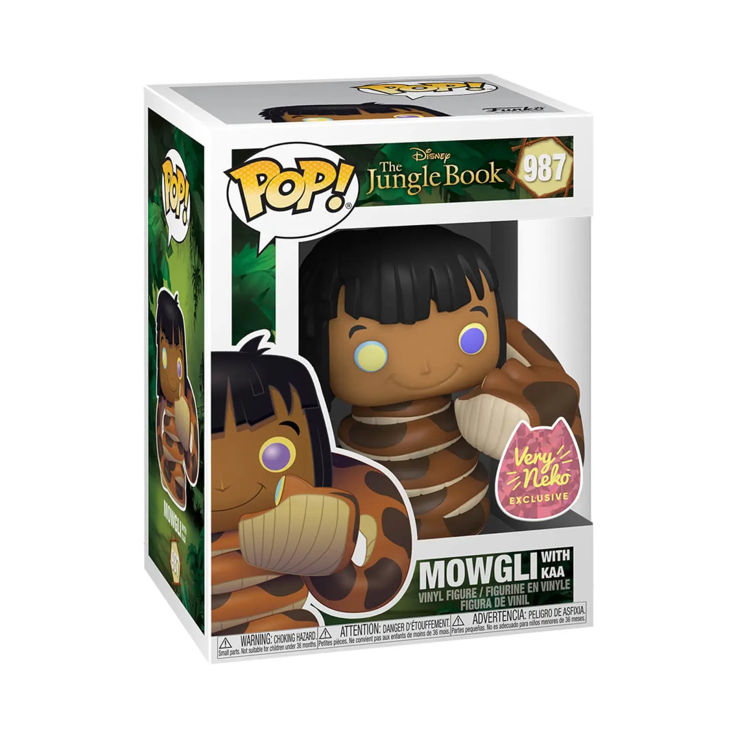 Funko Pop! The Jungle Book Mowgli with Kaa Very Neko Exclusive Bobblehead 987- Special Edition - BumbleToys - 18+, 5-7 Years, 6+ Years, Action Figures, Boys, Funko, Mandalorian, OXE, Pre-Order, star wars