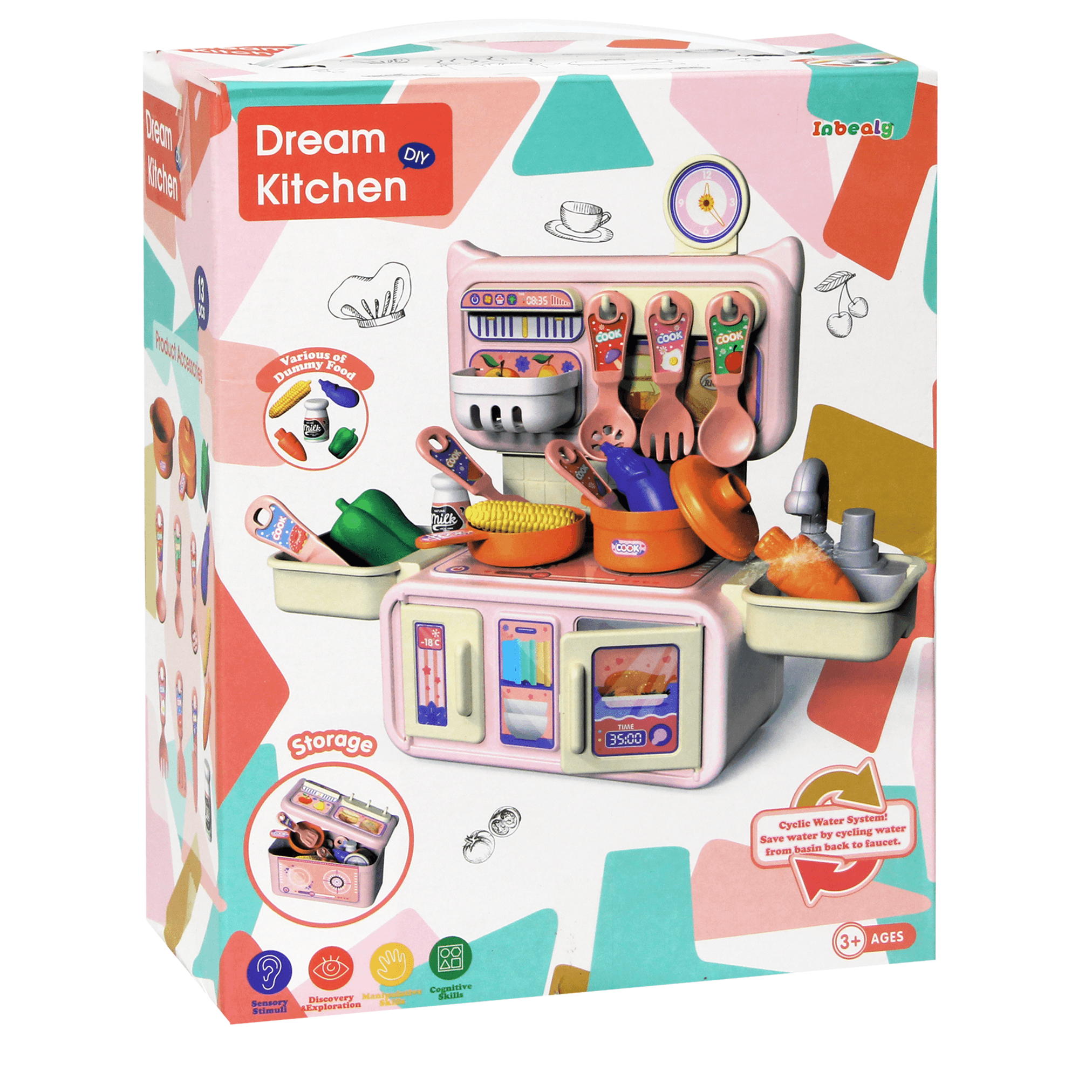 Dream Kitchen Playset With Light & Sound - Model B - BumbleToys - 5-7 Years, Girls, Kitchen & Play Sets, Toy Land