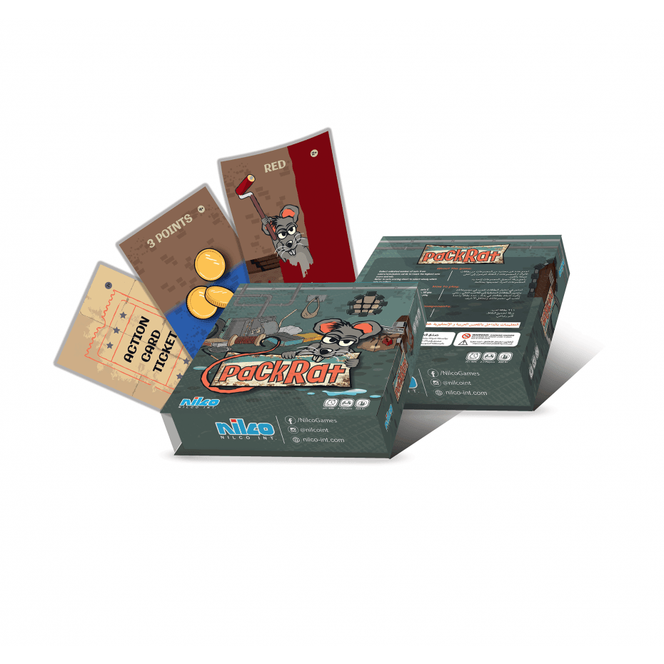 Nilco Pack Rat Card Game - BumbleToys - 5-7 Years, Card & Board Games, Nilco, Puzzle & Board & Card Games, Unisex