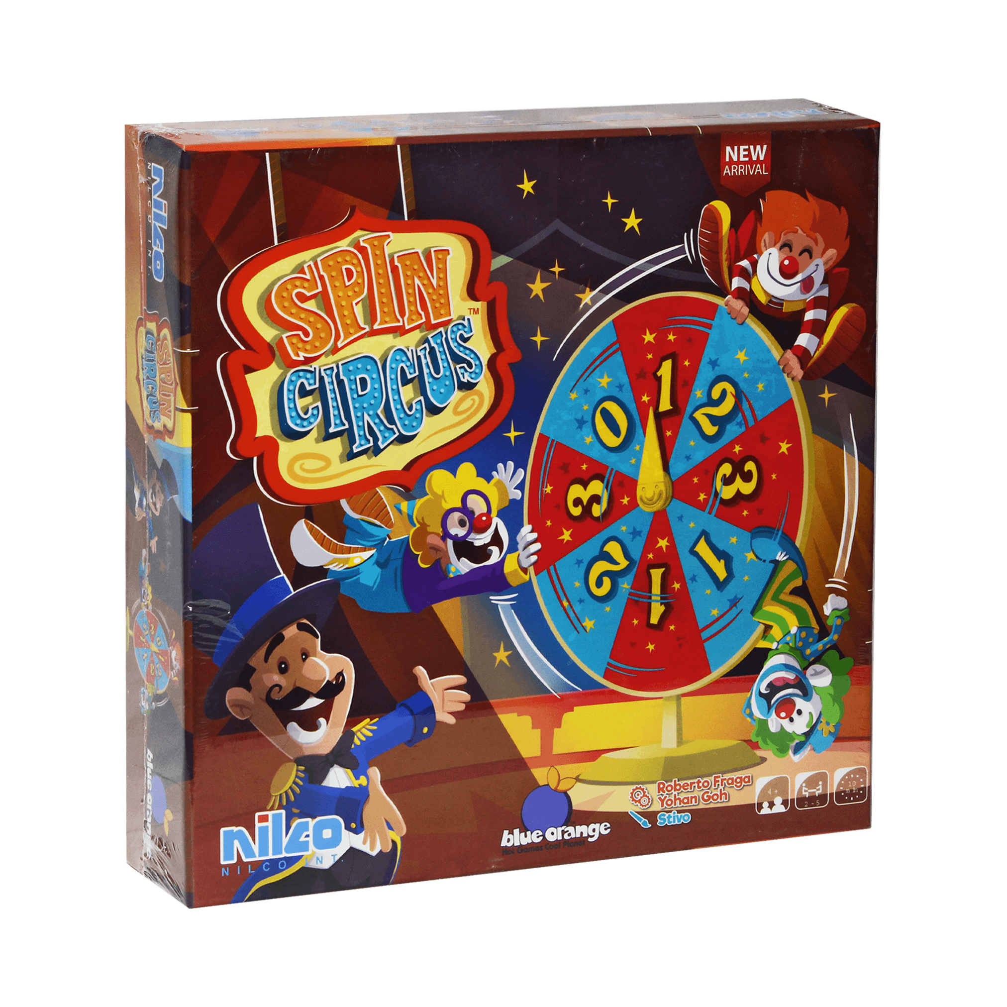 Nilco Spin Circus Board Game - BumbleToys - 8-13 Years, Card & Board Games, Nilco, Puzzle & Board & Card Games, Unisex