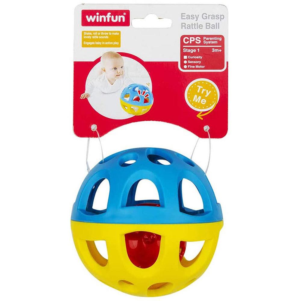 WinFun Easy Grasp Rattle Ball - BumbleToys - 0-1 Years, 0-24 Months, 1-3 Years, Boys, Cecil, Girls, Rattles, Unisex