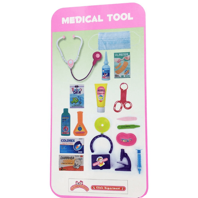 3 In 1 Little Doctor Play Set With Medical Tools 38 Pcs - BumbleToys - 5-7 Years, Clearance, Girls, Roleplay, Toy House
