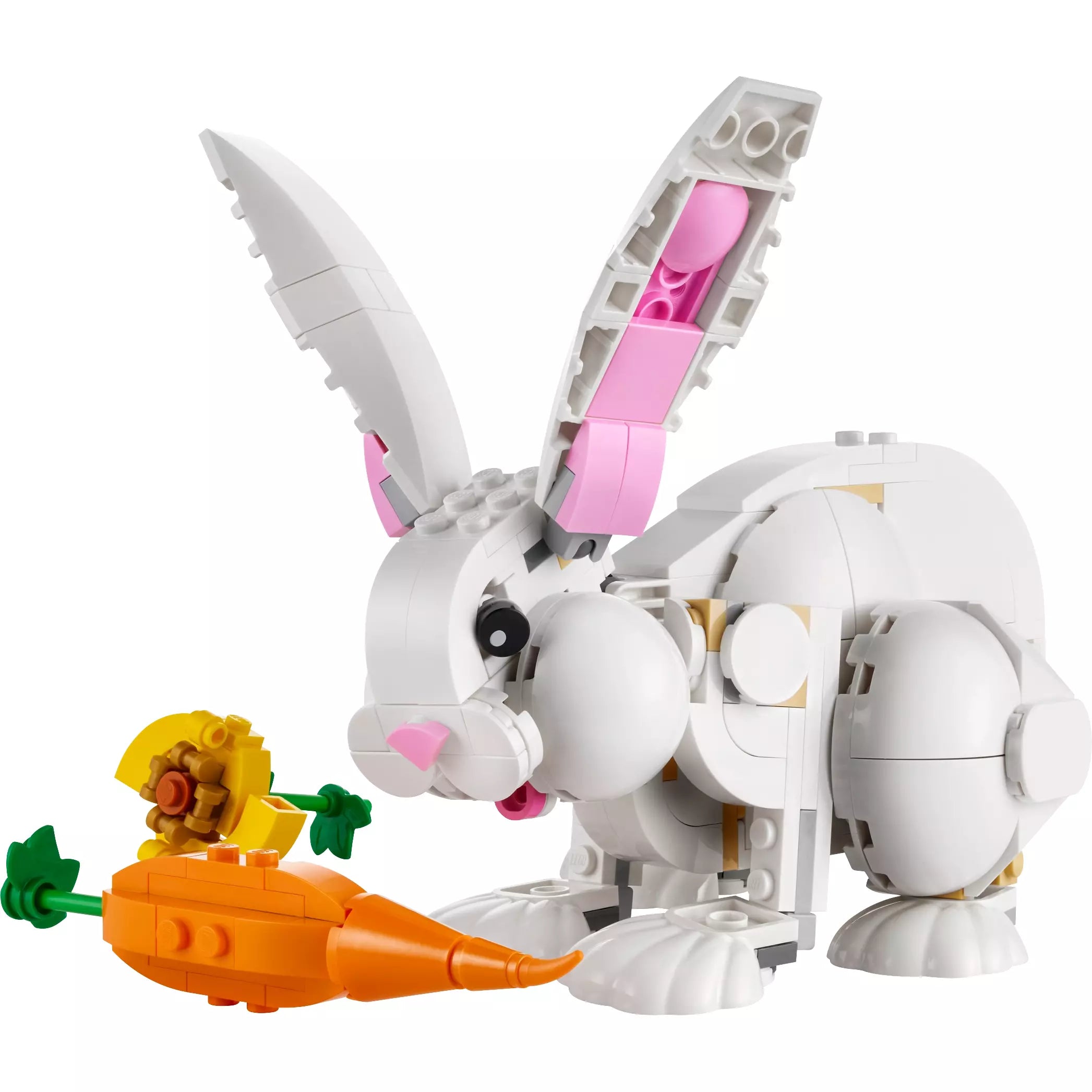 LEGO 31133 Creator 3in1 White Rabbit Animal Toy Building Set, Easter Bunny to Seal and Parrot Figures.