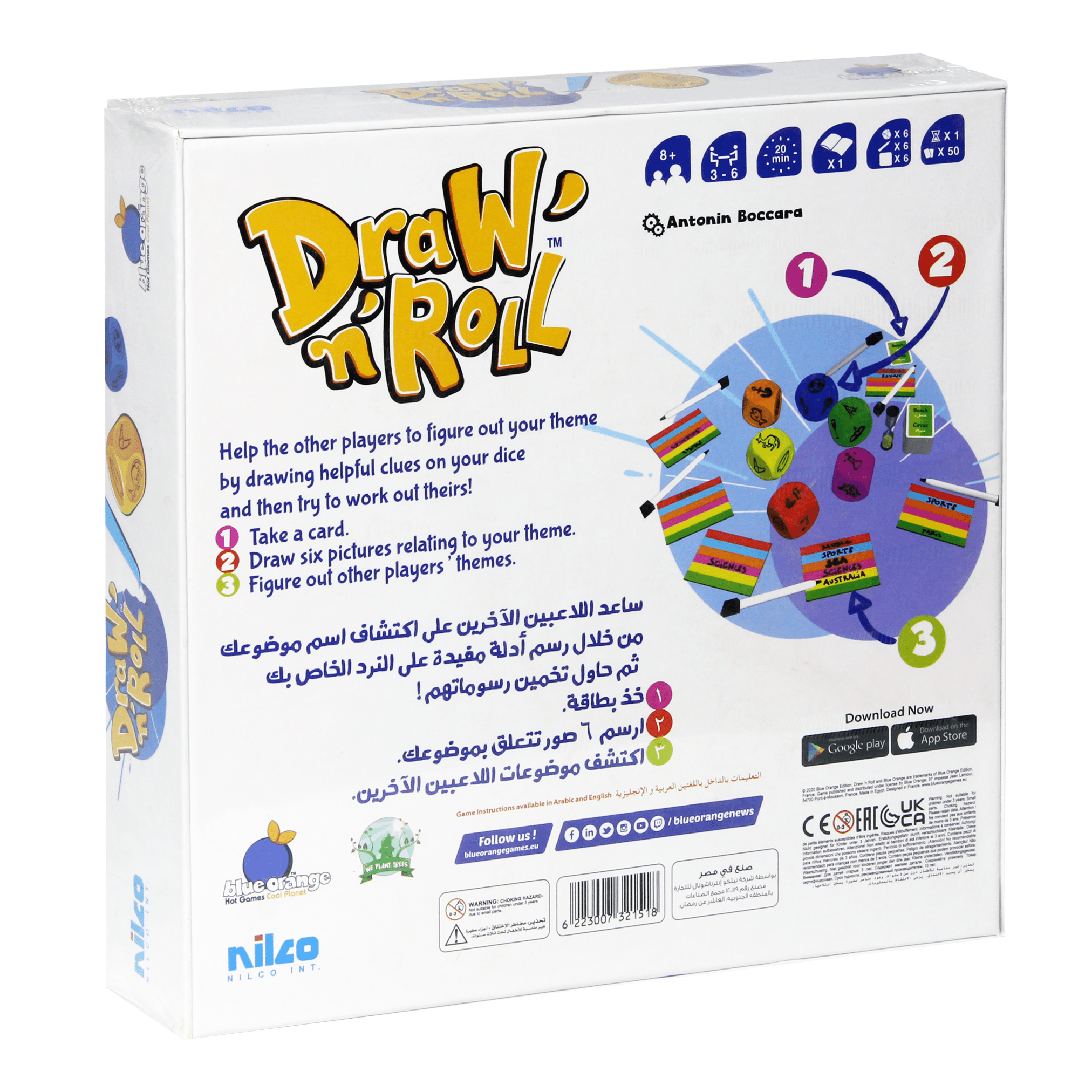 Nilco Draw' n' Roll Card Game - BumbleToys - 8-13 Years, Card & Board Games, Nilco, Puzzle & Board & Card Games, Unisex