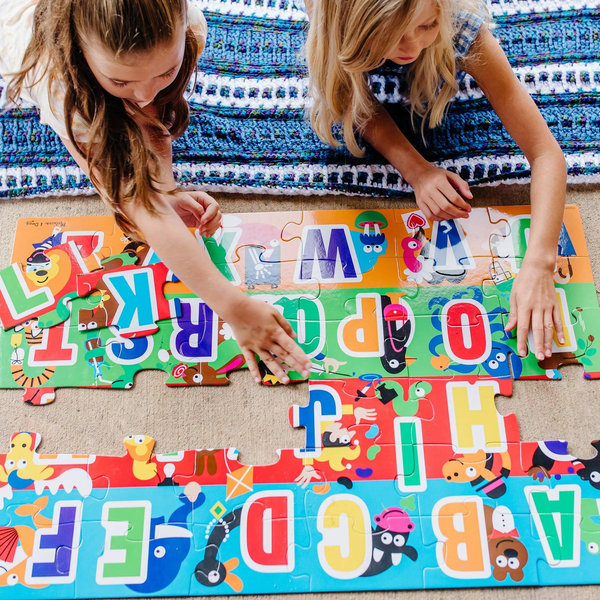 Melissa & Doug Alphabet Giant Cardboard Floor Puzzle (36 Pieces) - BumbleToys - 3D, 5-7 Years, Boys, Cecil, Girls, Puzzle & Board & Card Games, Puzzles & Jigsaws