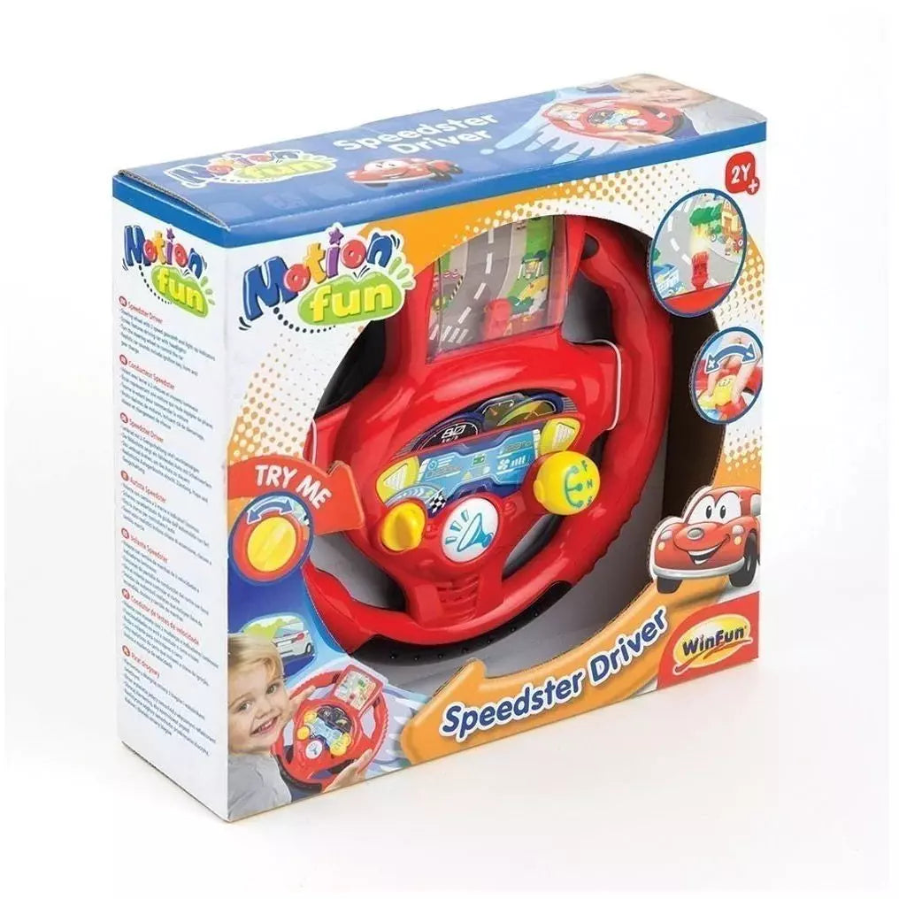 WinFun Motion Fun Speedster Driver Toy - BumbleToys - 0-24 Months, Cecil, Nursery Toys, Unisex