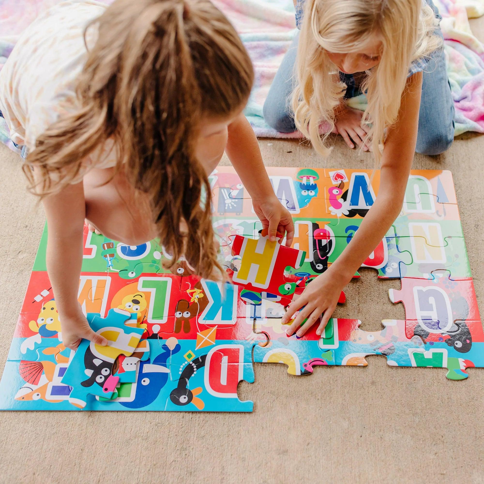 Melissa & Doug Alphabet Giant Cardboard Floor Puzzle (36 Pieces) - BumbleToys - 3D, 5-7 Years, Boys, Cecil, Girls, Puzzle & Board & Card Games, Puzzles & Jigsaws