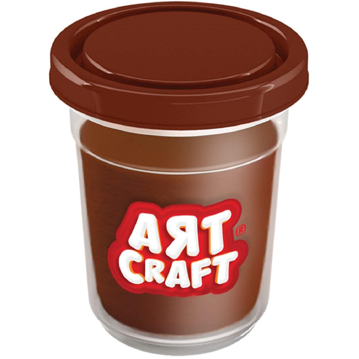 Art Craft 140 GR Single Dough Pot - Brown - BumbleToys - 5-7 Years, Arabic Triangle Trading, Black, Make & Create, Play-doh, Unisex