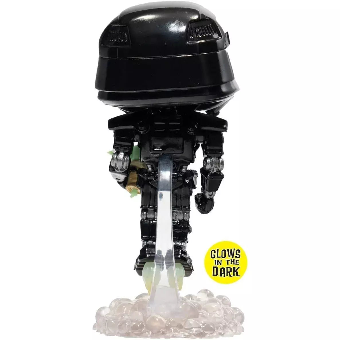 Funko Pop Star Wars: The Mandalorian Dark Trooper with Grogu Glow-in-The-Dark (488) - BumbleToys - 18+, Boys, Funko, Mandalorian, OXE, Pre-Order, star wars