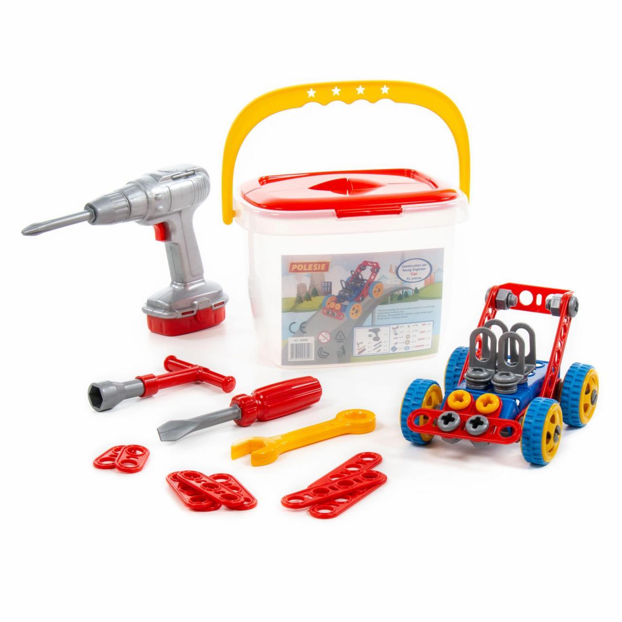 Polesie 58096 Construction Set Young Engineer 91Pcs - BumbleToys - 5-7 Years, Cecil, Pre-Order, Unisex
