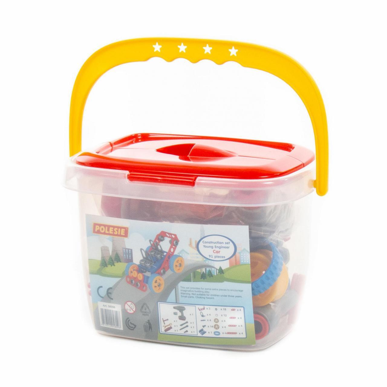 Polesie 58096 Construction Set Young Engineer 91Pcs - BumbleToys - 5-7 Years, Cecil, Pre-Order, Unisex