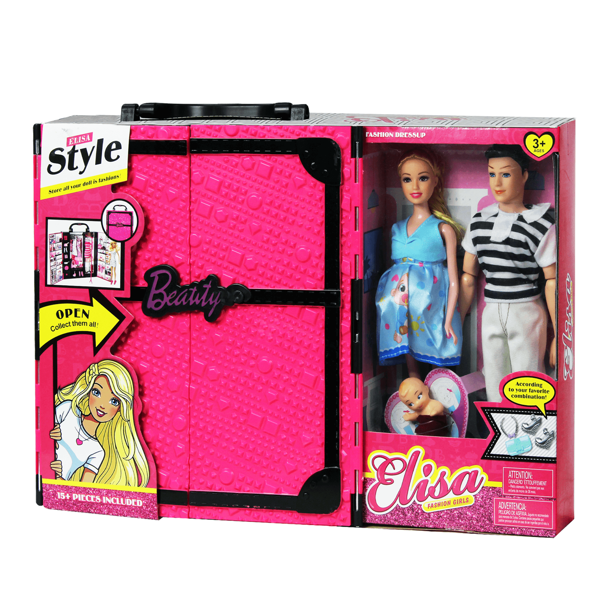 Elisa Fashion Style Store is All Your Doll Fashion - 15 pcs - BumbleToys - 2-4 Years, 3+ years, 4+ Years, 5-7 Years, Dolls, Fashion Dolls & Accessories, Girls, Toy Land