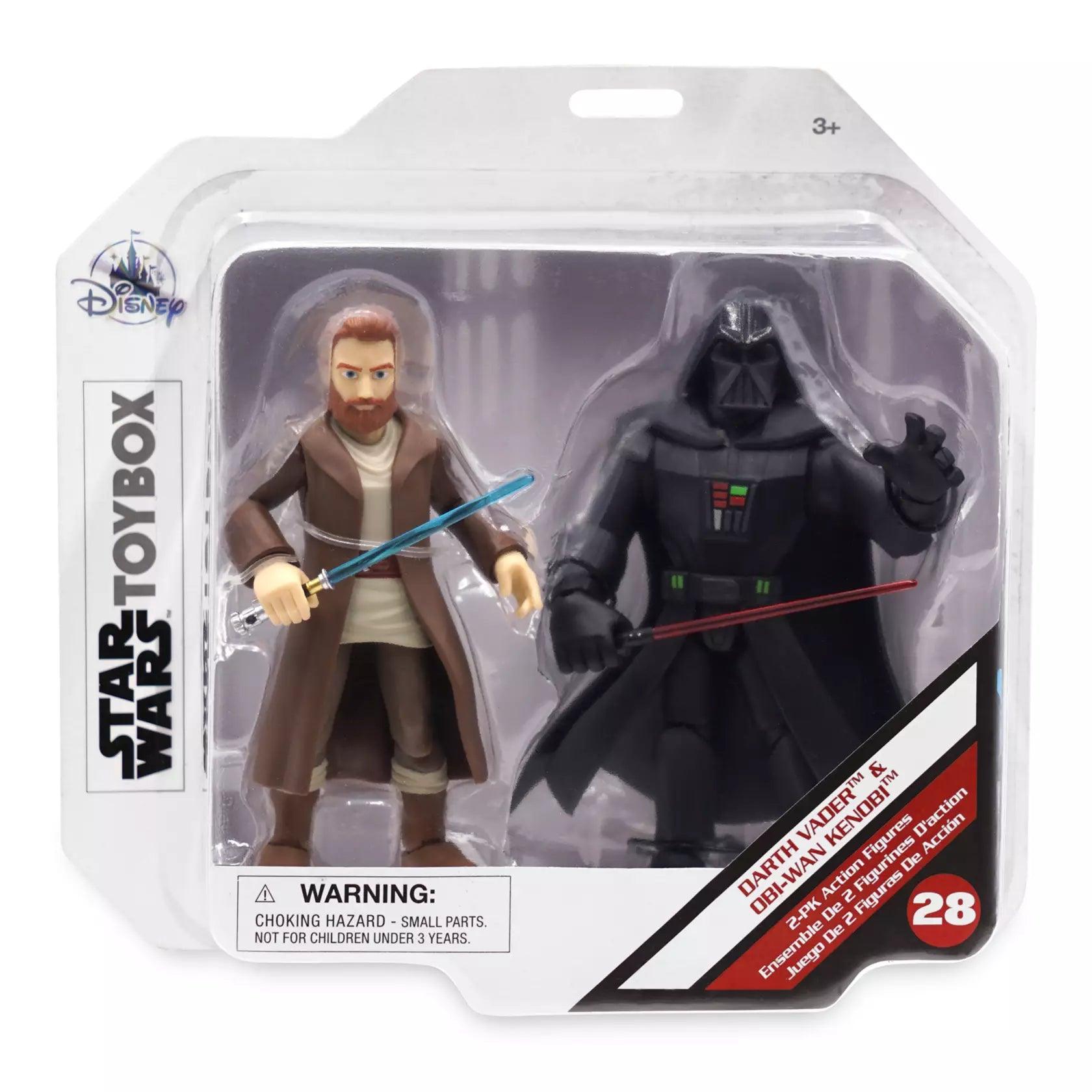 Disney Darth Vader and Obi-Wan Kenobi Action Figure Set – Star Wars Toybox - BumbleToys - 2-4 Years, 5-7 Years, 6+ Years, Disney, OXE, star wars