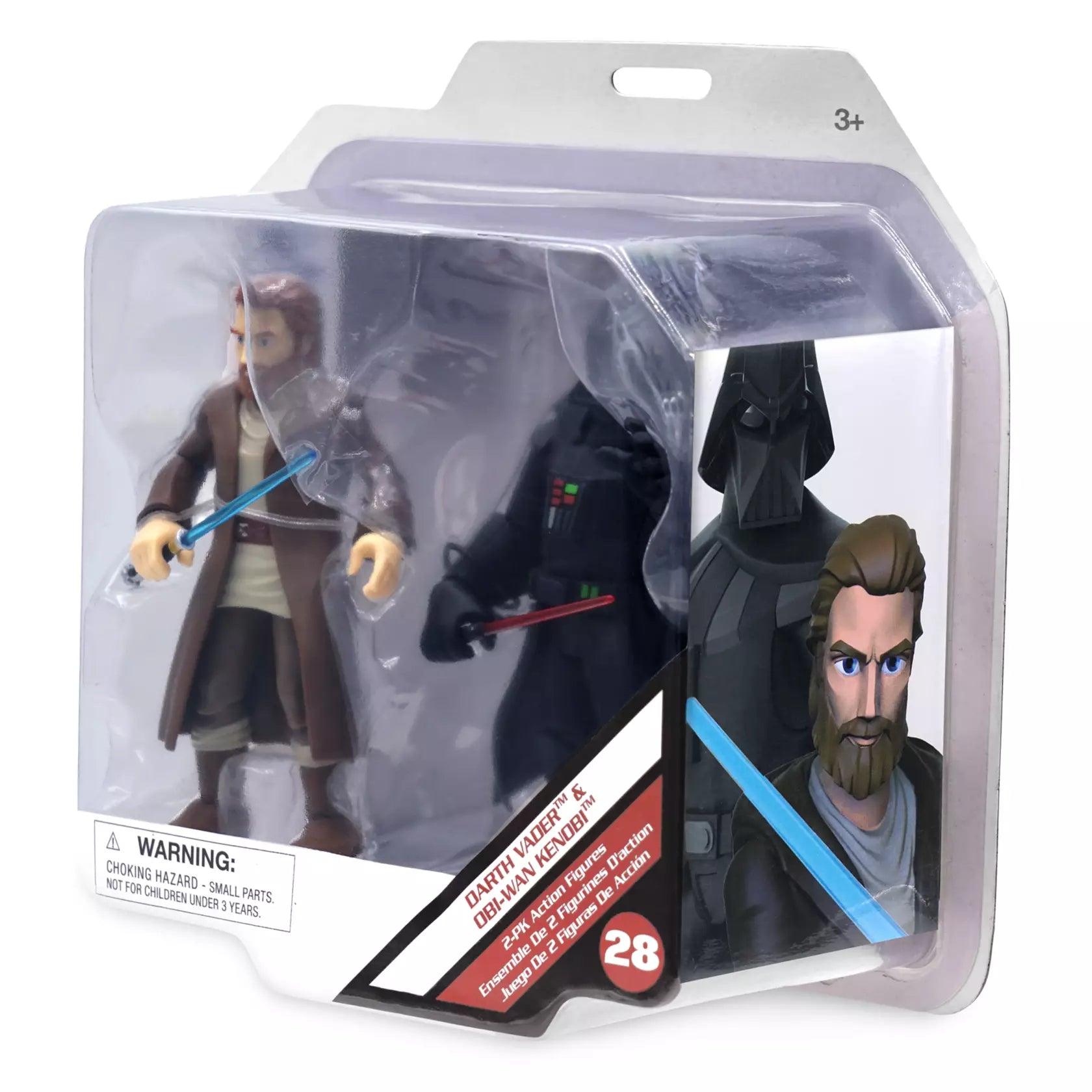 Disney Darth Vader and Obi-Wan Kenobi Action Figure Set – Star Wars Toybox - BumbleToys - 2-4 Years, 5-7 Years, 6+ Years, Disney, OXE, star wars