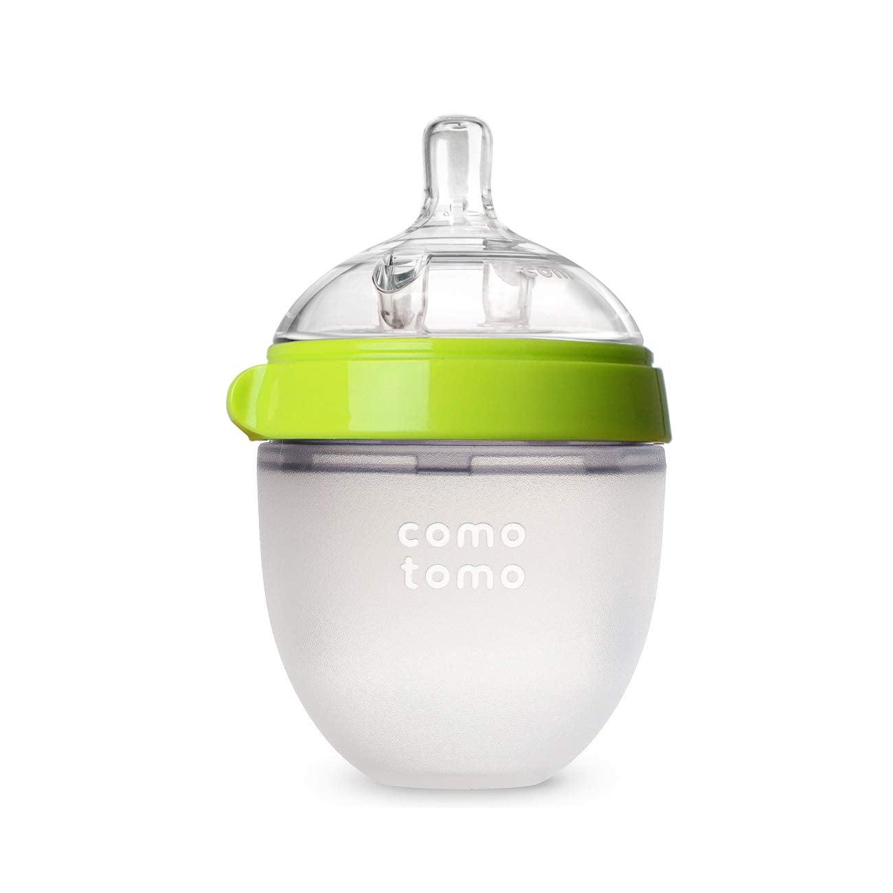 Comotomo Baby Bottle, Green, 5 Ounce (1 Count) - BumbleToys - 0-24 Months, Babies, Baby Saftey & Health, Boys, Comotomo, Feeding Bottle, Girls, Pre-Order, Water Bottle