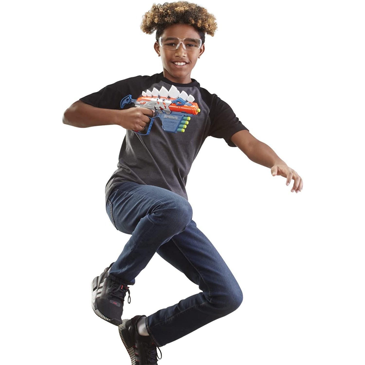 Nerf DinoSquad Stego-Smash Dart Blaster, 5 Nerf Elite Darts, Kids Outdoor Toys, Dinosaur Toys for 8 Year Old Boys and Girls and Up, Stegosaurus Dinosaur Design - BumbleToys - 6+ Years, Blasters, Blasters & Water Pistols, Boys, Fortnite, Guns, Pre-Order