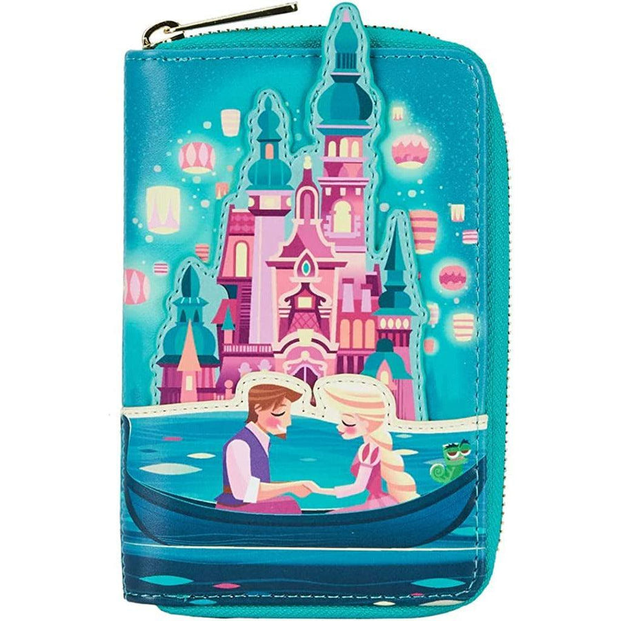 Loungefly Tangled Rapunzel Castle Glow in The Dark Zip Around Wallet