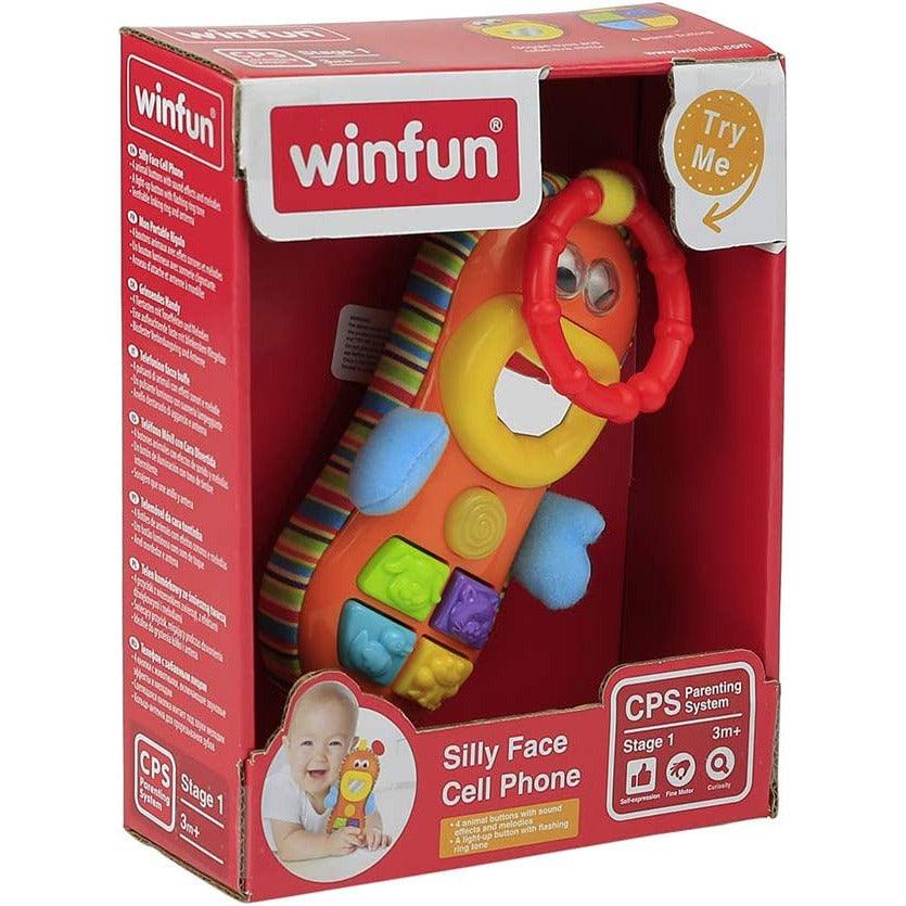 WinFun Silly Face Cell Phone - BumbleToys - 2-4 Years, Cecil, Nursery Toys, Unisex