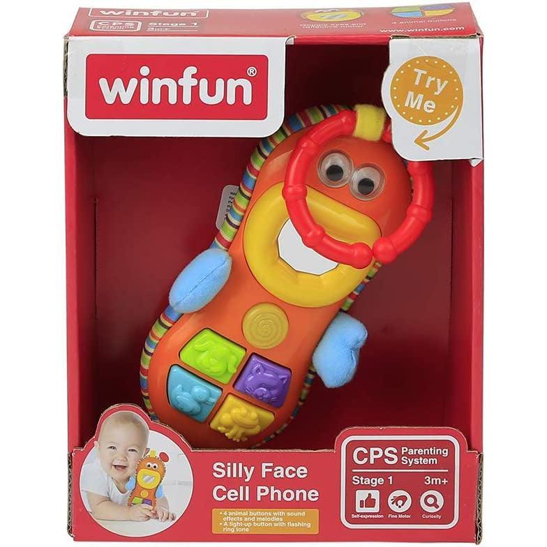 WinFun Silly Face Cell Phone - BumbleToys - 2-4 Years, Cecil, Nursery Toys, Unisex