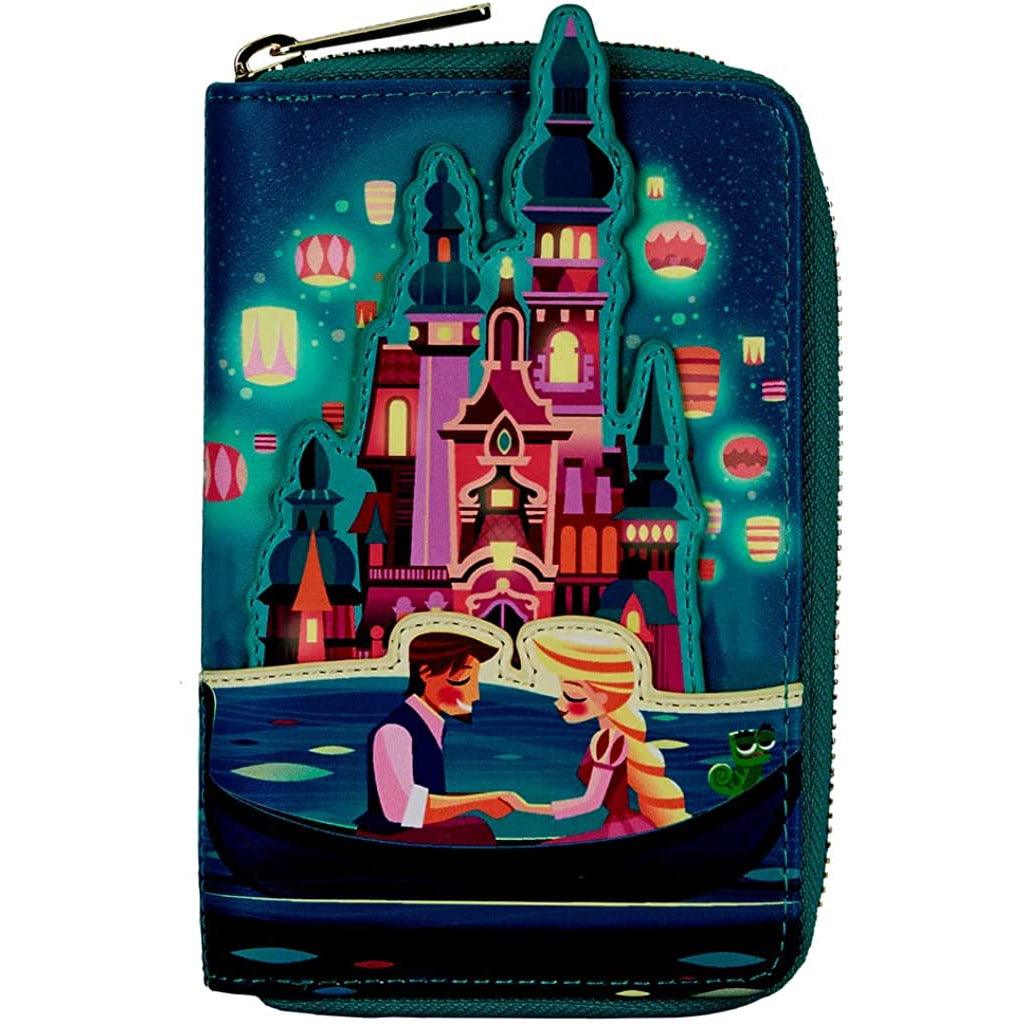 Loungefly Tangled Rapunzel Castle Glow in The Dark Zip Around Wallet - BumbleToys - 14 Years & Up, 5-7 Years, 8-13 Years, Characters, Disney, Girls