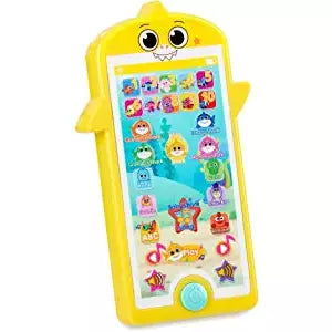 WowWee Baby Shark's Big Show! Mini Tablet for Kids – 123 and ABC Learning Toys for Toddlers – Kids Tablets (Handheld) - BumbleToys - 2+ Years, Baby Shark, Boys, Girls, nickelodeon