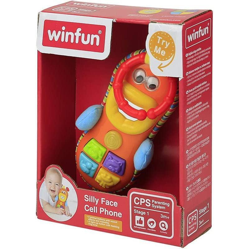 WinFun Silly Face Cell Phone - BumbleToys - 2-4 Years, Cecil, Nursery Toys, Unisex
