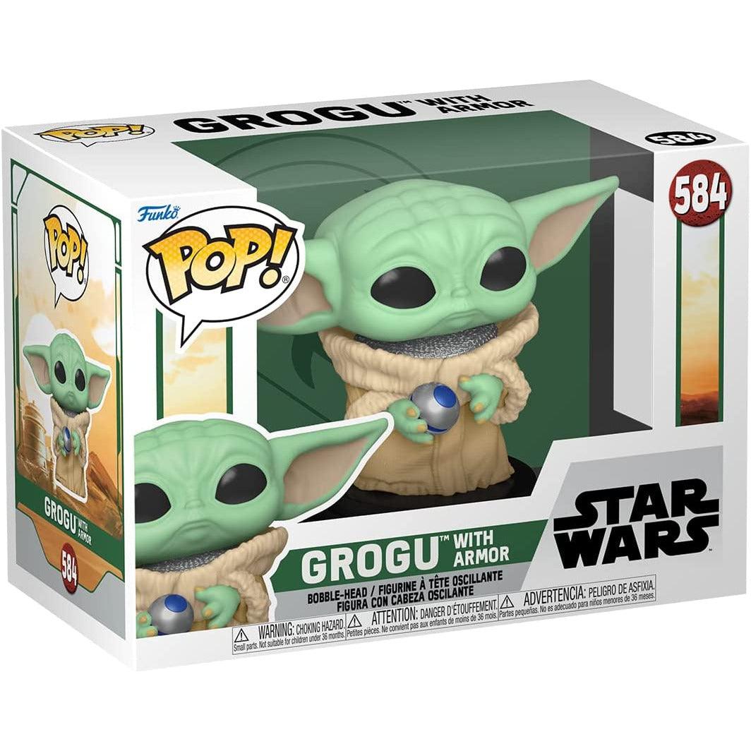 Funko Pop! Star Wars: The Book of Boba Fett - Grogu with Armor - BumbleToys - 18+, Action Figures, Boys, Funko, star wars