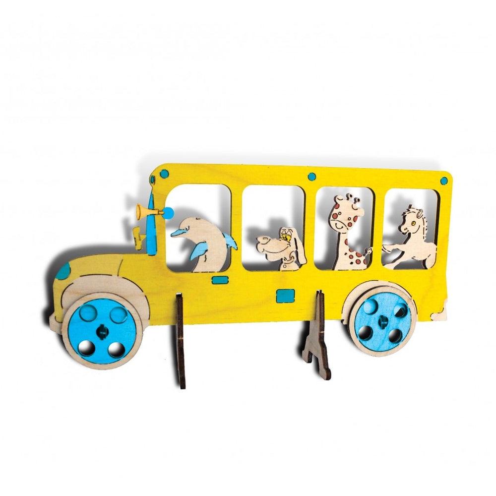 Nilco 20412 3D Coloring Wooden Transportation - BumbleToys - 5-7 Years, Card & Board Games, Electronic Learning, Nilco, Puzzle & Board & Card Games, Unisex