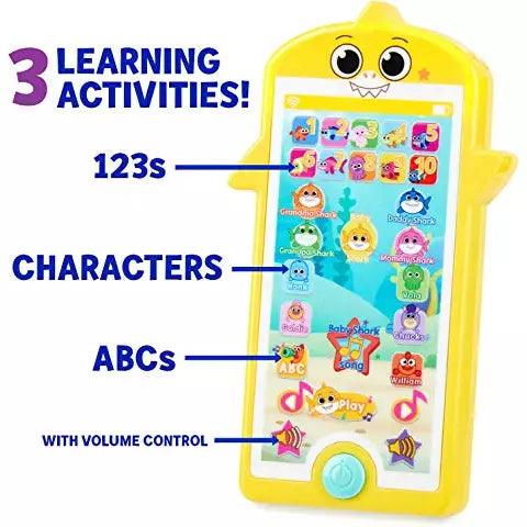 WowWee Baby Shark's Big Show! Mini Tablet for Kids – 123 and ABC Learning Toys for Toddlers – Kids Tablets (Handheld) - BumbleToys - 2+ Years, Baby Shark, Boys, Girls, nickelodeon