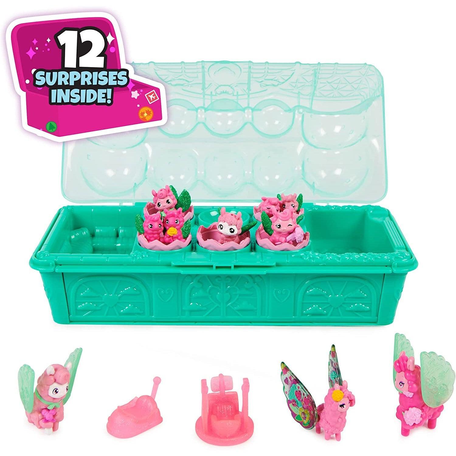 Hatchimals CollEGGtibles, Rainbow-Cation Llama Family Carton with Surprise Playset. - BumbleToys - 5-7 Years, Girls, Miniature Dolls & Accessories, Pre-Order