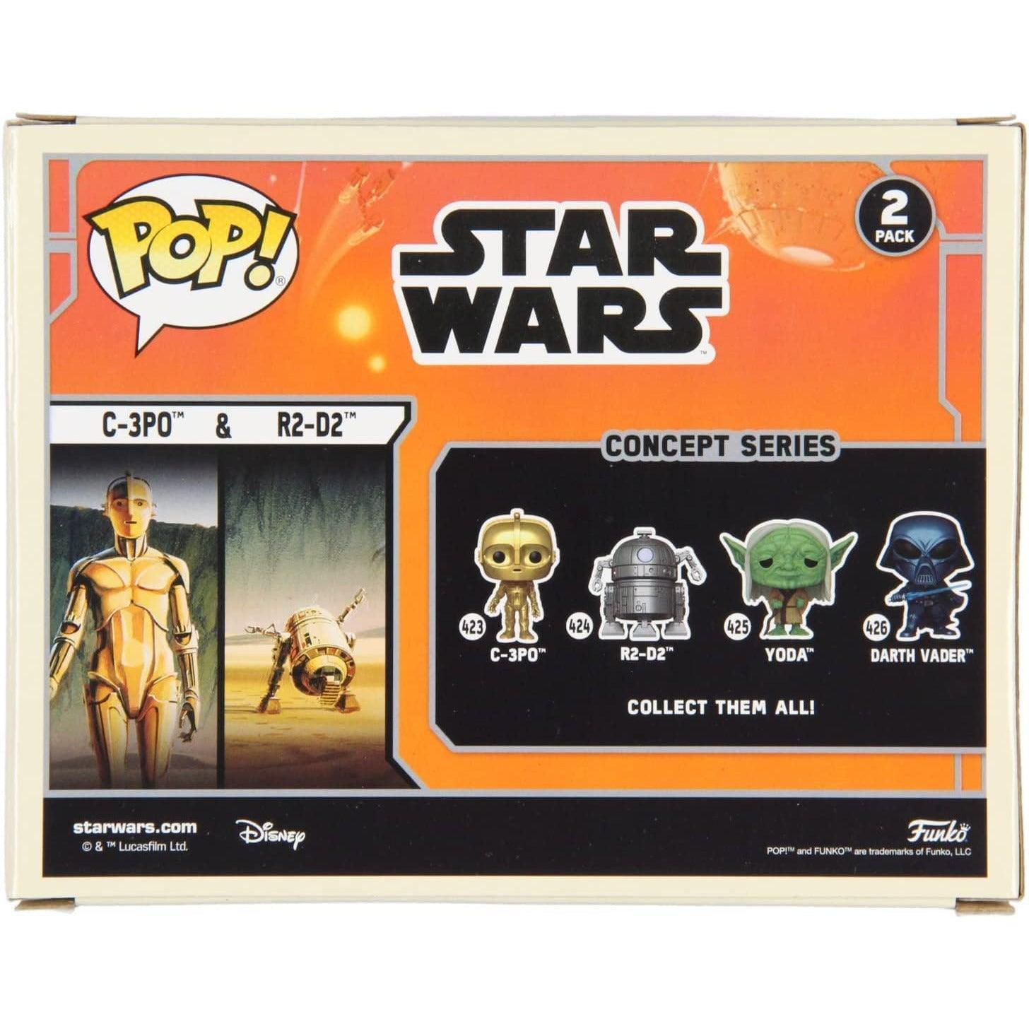 Funko POP! Star Wars C-3PO and R2-D2 Concept Series 2 Pack Bobble Heads Vinyl Figures - BumbleToys - 18+, Boys, Characters, OXE, Pre-Order, star wars