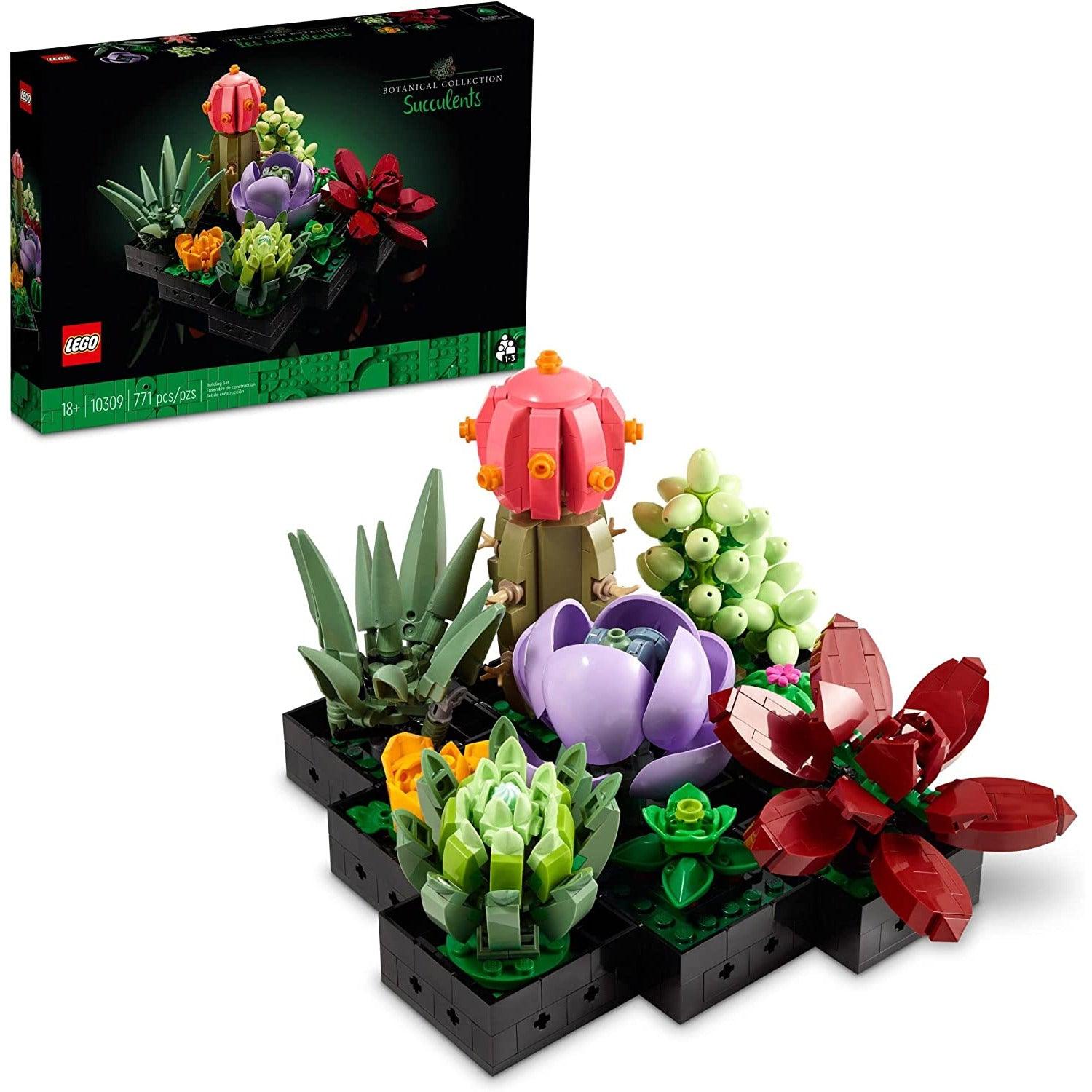 LEGO Icons Succulents 10309 Artificial Plants Set for Adults, Valentines Day Gifts, Home Décor, Creative Gift Idea (771 Pieces) - BumbleToys - +18, 14 Years & Up, 8+ Years, Girls, Icons, Ideas, LEGO, OXE, Pre-Order