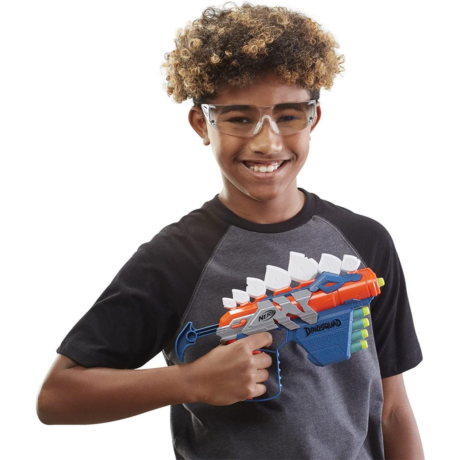 Nerf DinoSquad Stego-Smash Dart Blaster, 5 Nerf Elite Darts, Kids Outdoor Toys, Dinosaur Toys for 8 Year Old Boys and Girls and Up, Stegosaurus Dinosaur Design - BumbleToys - 6+ Years, Blasters, Blasters & Water Pistols, Boys, Fortnite, Guns, Pre-Order