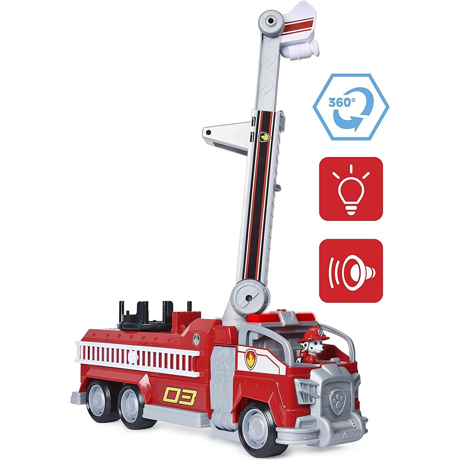 Spin Master Paw Patrol, Marshall’s Transforming Movie City Fire Truck with Extending Ladder, Lights, Sounds and Action Figure - BumbleToys - 5-7 Years, Arabic Triangle Trading, Boys, Paw Patrol, Vehicles & Play Sets