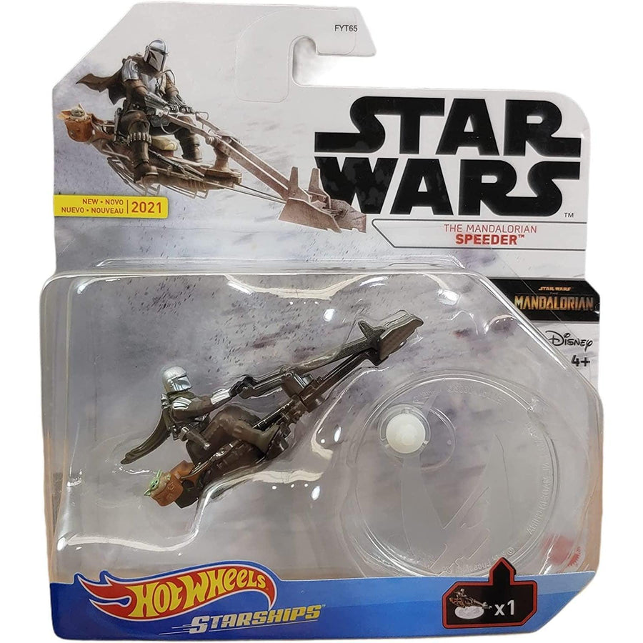 Hot Wheels 2021 Star Wars Starships Mandalorian Speeder with Grogu
