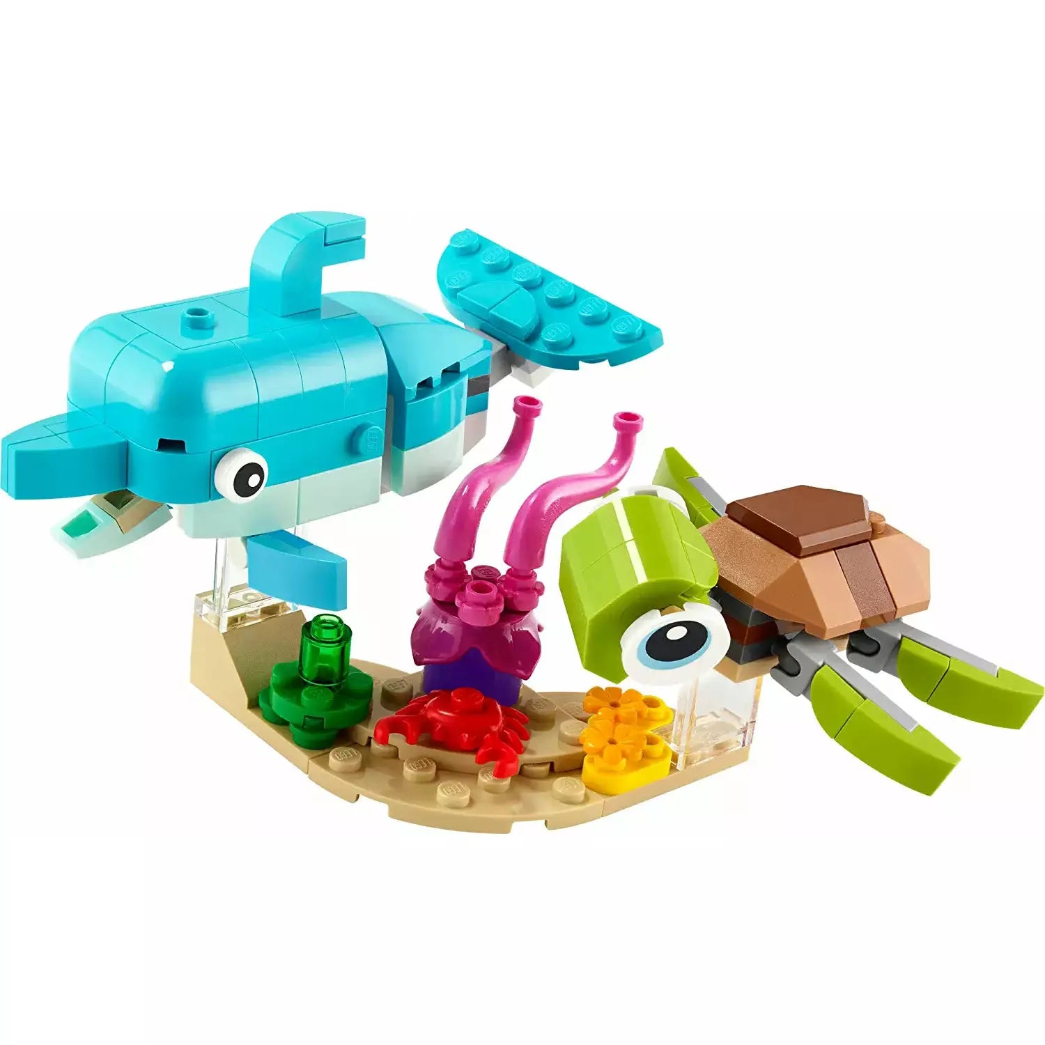 LEGO Creator 3in1 Dolphin & Turtle 31128 Features a Baby Dolphin & Baby Sea Turtle (137 Pieces) - BumbleToys - 8-13 Years, Boys, Creator 3In1, LEGO, OXE, Pre-Order