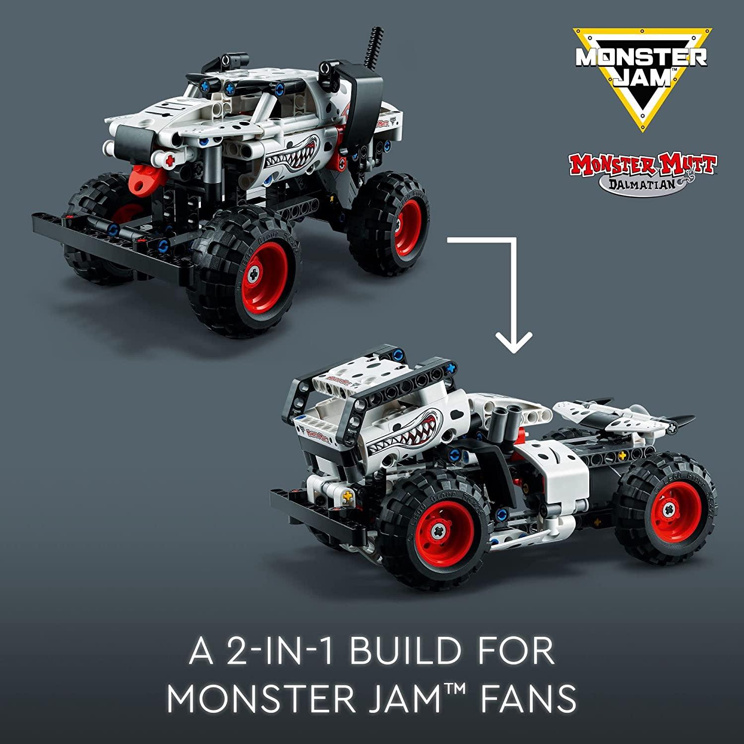 LEGO Technic Monster Jam Monster Mutt Dalmatian 42150, Truck Toy for Kids, Boys and Girls Ages 7 Plus, 2in1 Pull Back Racing Toys, Birthday Gift Idea - BumbleToys - 6+ Years, Boys, LEGO, Monster Jam, OXE, Pre-Order, Technic
