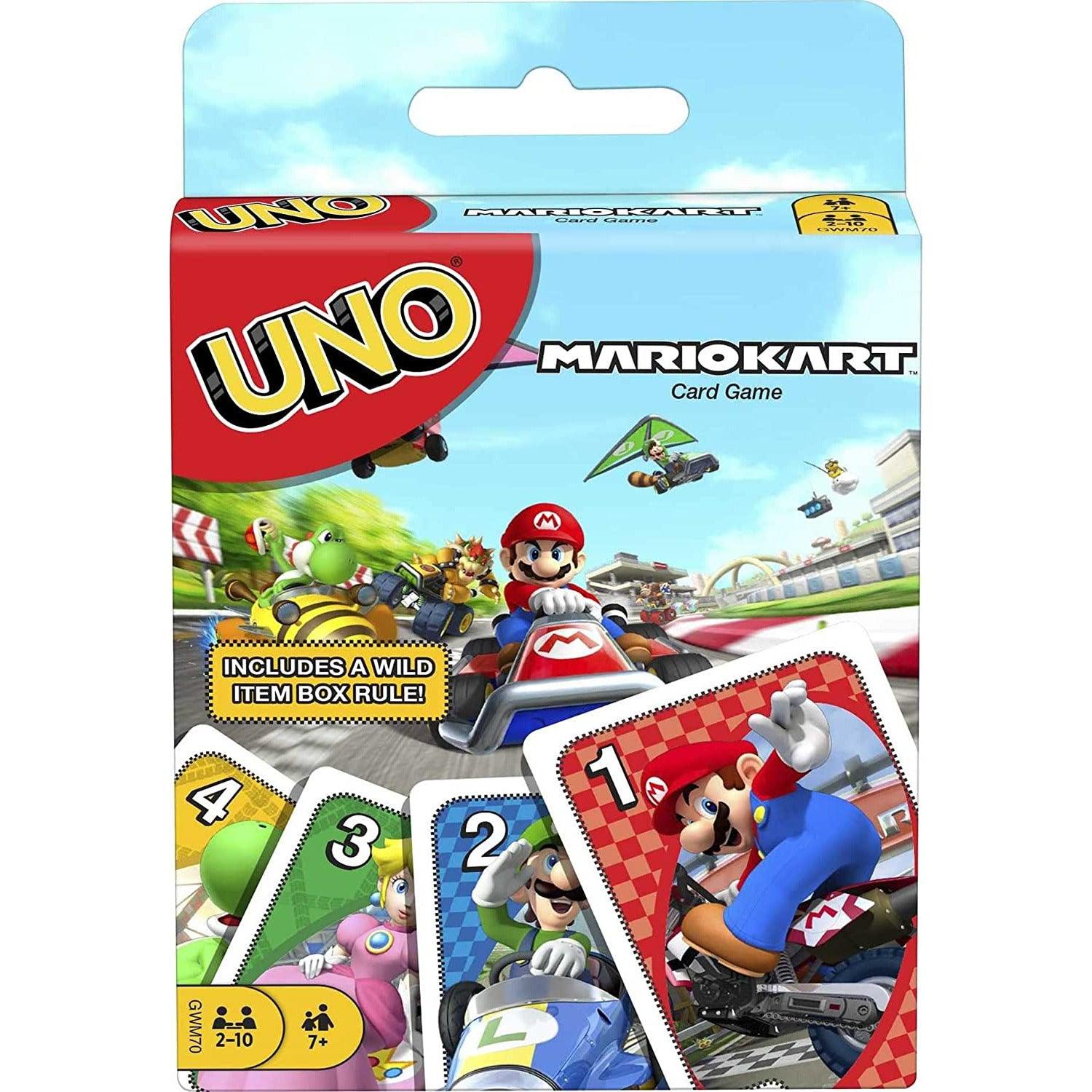 UNO Mario Kart Card Game with 112 Cards & Instructions for Players Ages 7 Years & Older, Gift for Kid, Family and Adult Game Night - BumbleToys - 8+ Years, Boys, Card & Board Games, Girls, Puzzle & Board & Card Games